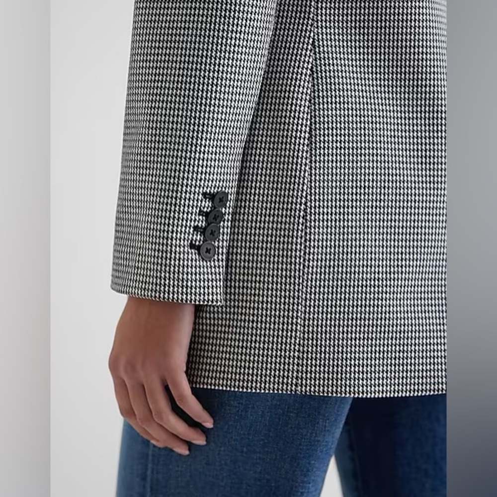 EXPRESS Houndstooth Double Breasted Blazer size Small - Picture 4 of 10
